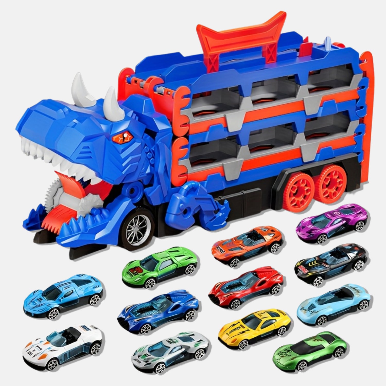 Dinosaur Track Transporter Truck Toy