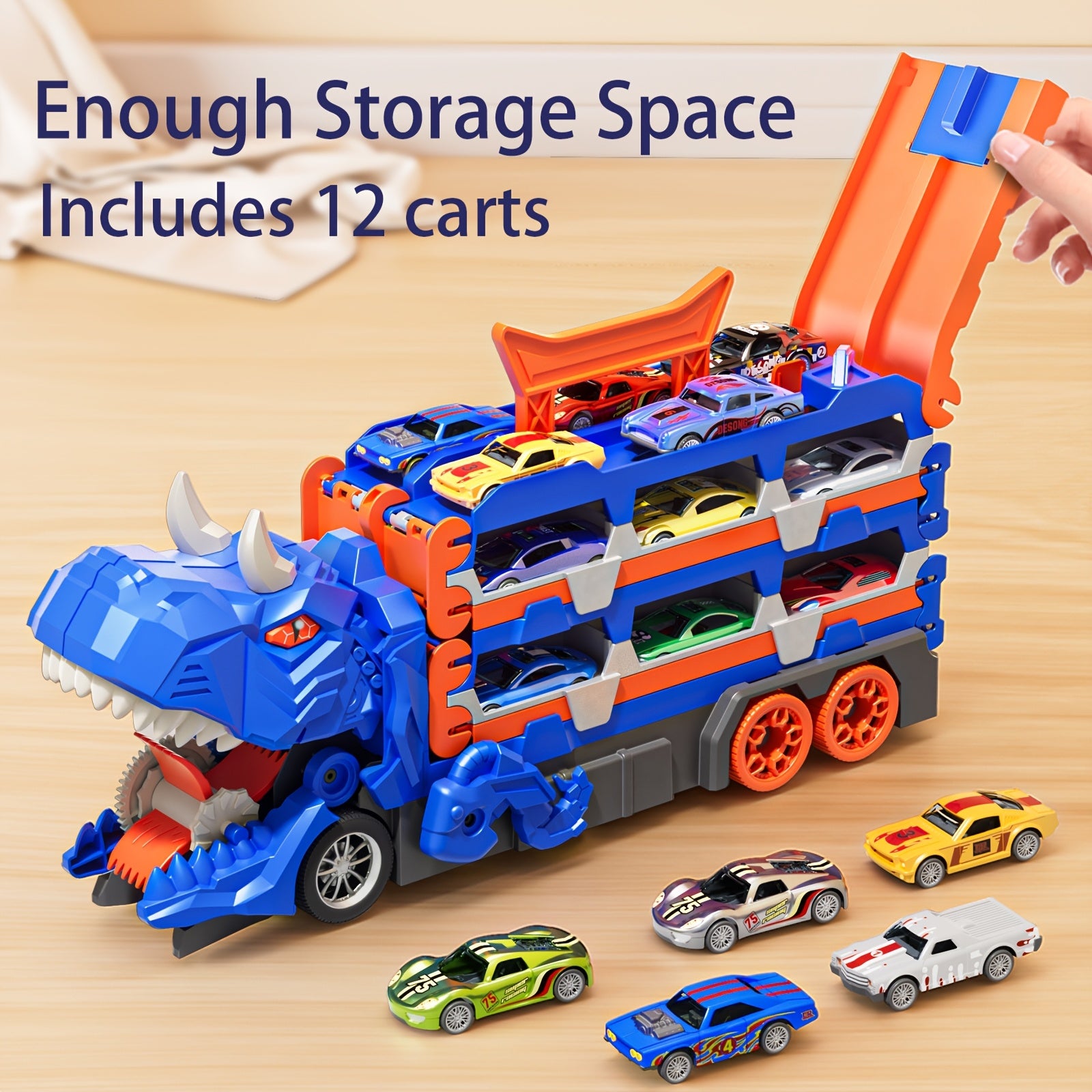 Dinosaur Track Transporter Truck Toy