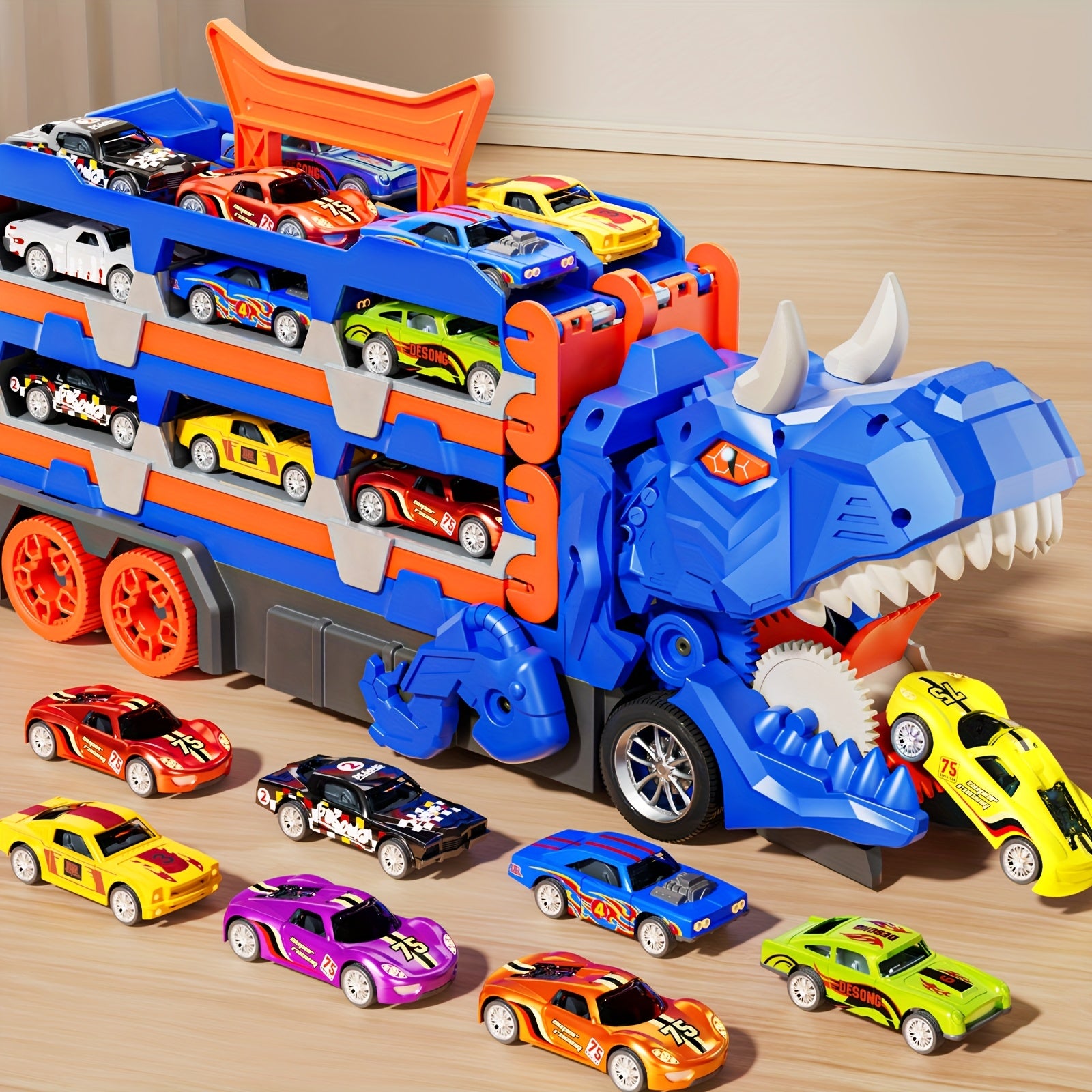 Dinosaur Track Transporter Truck Toy