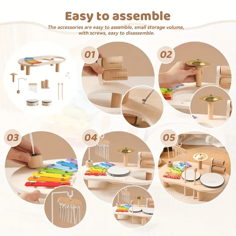 Wooden Bandstand Music Toy Set