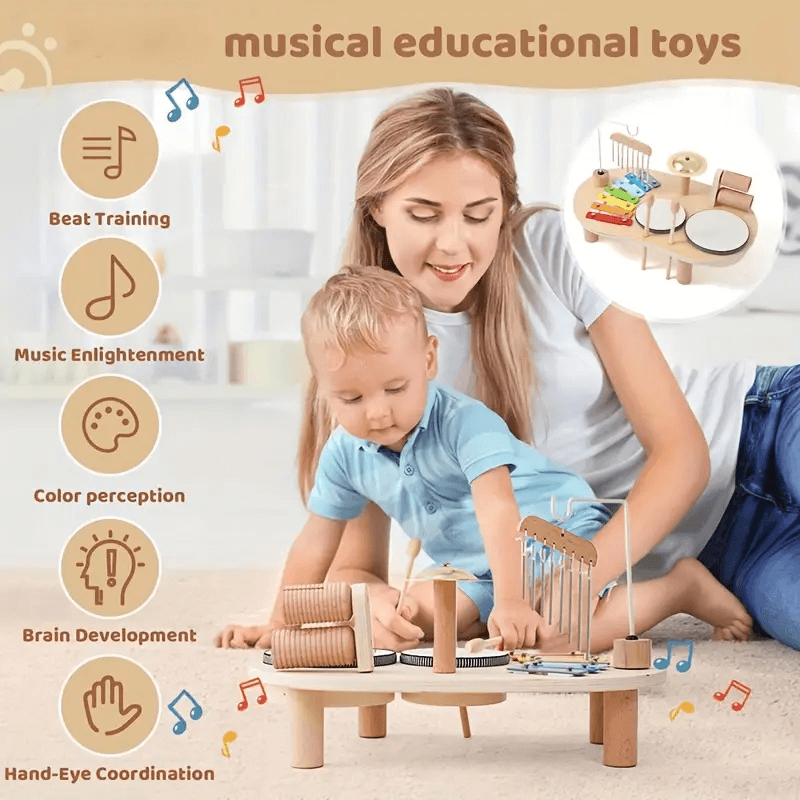Wooden Bandstand Music Toy Set